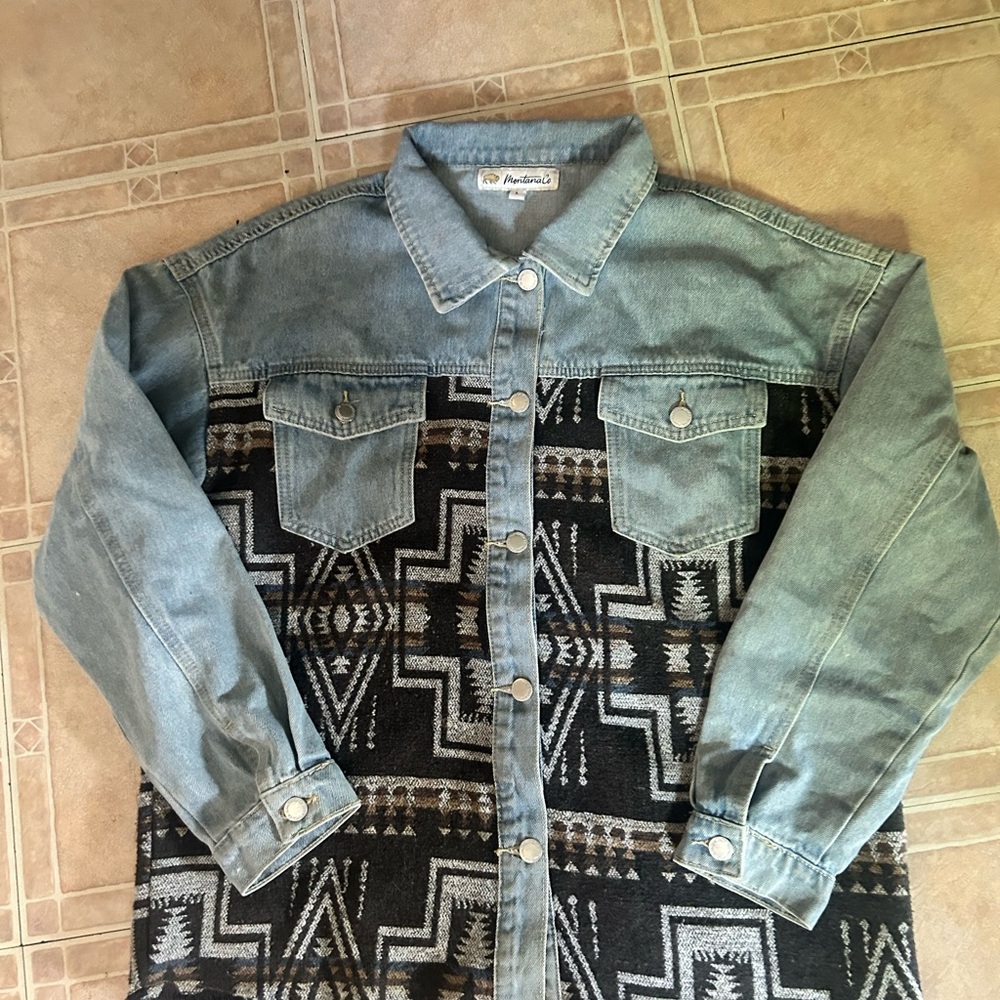 Pendleton Blue Denim and Black Patterned Shirt
